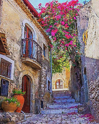 Summer Painting - Villages Of Tuscany - 04 by AM FineArtPrints