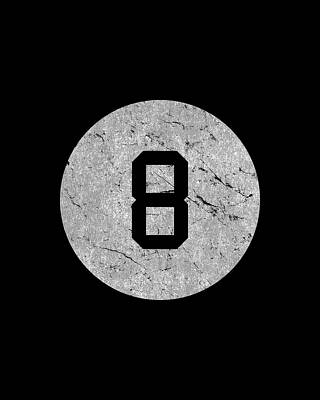 8 Wall Art featuring the digital art Retro 8 Ball by Flippin Sweet Gear