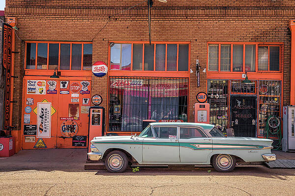 Vintage Wall Art featuring the photograph Vintage Edsel Car At The Erie Street In Lowell, Now Part Of Bisbee, Arizona by Miroslav Liska