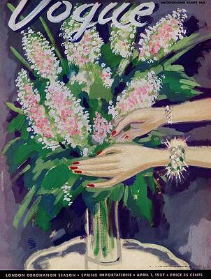 Vogue Cover: Arranging Lilac Blossoms Wall Art