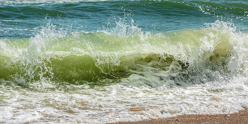 Wave Wall Art featuring the photograph Virginia Beach Hurricane Wave by Donna Twiford