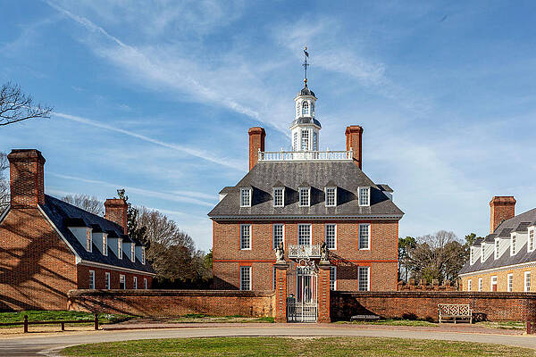 North America Wall Art featuring the digital art Virginia, Williamsburg, Colonial Williamsburg, Governor's Palace by Maria Consorti