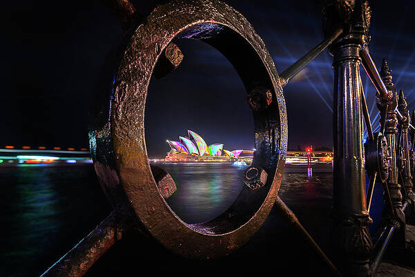 Sydney Wall Art featuring the photograph Vivid Opera House by Monamifoto
