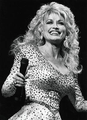 Dolly Parton Performing on Stage Wall Art