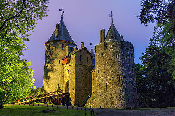 Wall Art featuring the digital art Wales, Cardiff, Castle Coch, Castell Coch, The Red Castle, Tongwynlais, Cardiff, Wales, Uk by Billy Stock