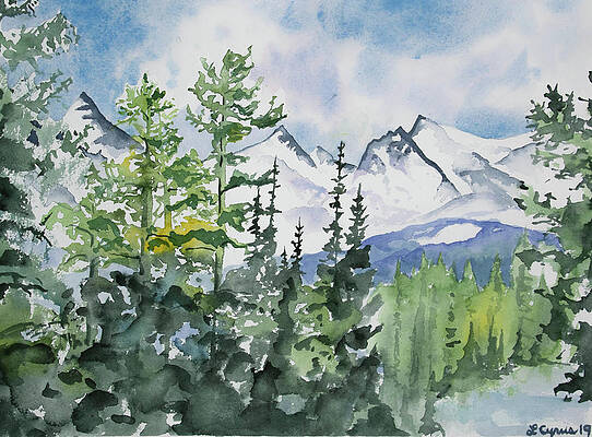 Brainard Lakes Winter View Painting