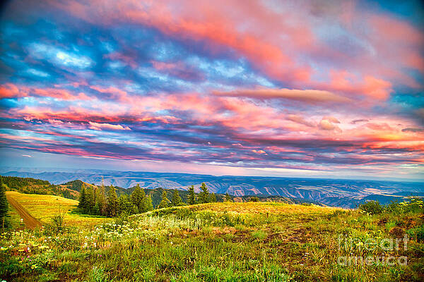 Mountain Photograph - Watercolor Sunset In The Blue Mountains by Bruce Block