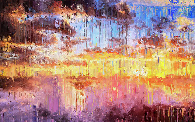 Summer Painting - Waves Of Summer - 01 by AM FineArtPrints