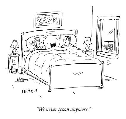 Humorous Bedtime Scene Drawing