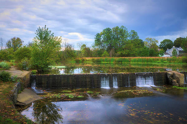 Sunrise Wall Art featuring the photograph Wehrs Dam October by Jason Fink