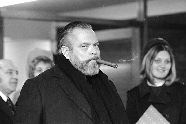 Man with a Cigar in Black and White Wall Art
