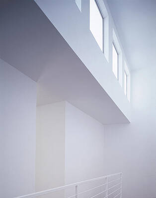 Wall Art featuring the photograph White Interior With Windows by Kjohansen