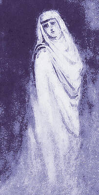 Mysterious Painting - White Lady by AM FineArtPrints
