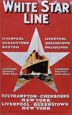 White Photograph - White Star Line Poster 2 by Richard Reeve