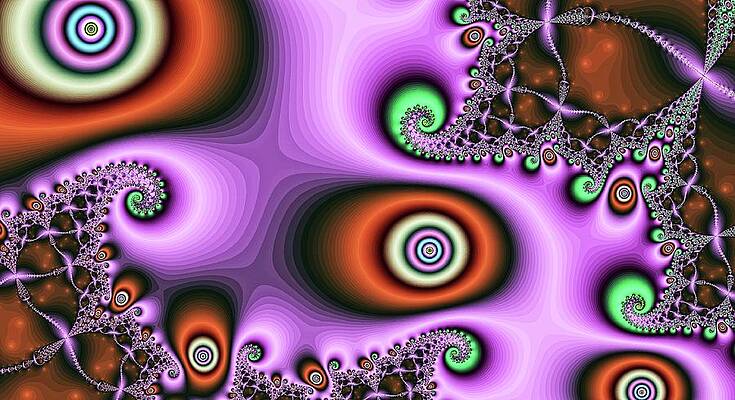 Geometric Wall Art featuring the digital art Wide Eyes Pinkish by Don Northup