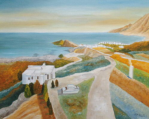 Landscape Painting - Wind On My Face by Angeles M Pomata