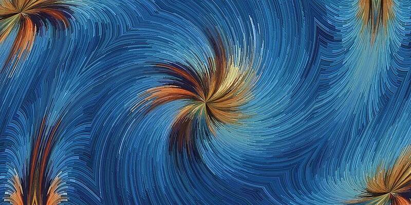 Sky Digital Art - Windy Palms by David Manlove
