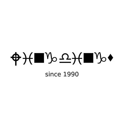 Digital Art - Wingdings Since 1990 - Black by Richard Reeve