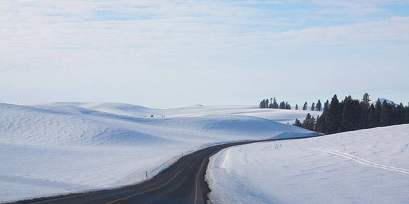 Serene Photograph - Winter Country Road 2 by Tatiana Travelways