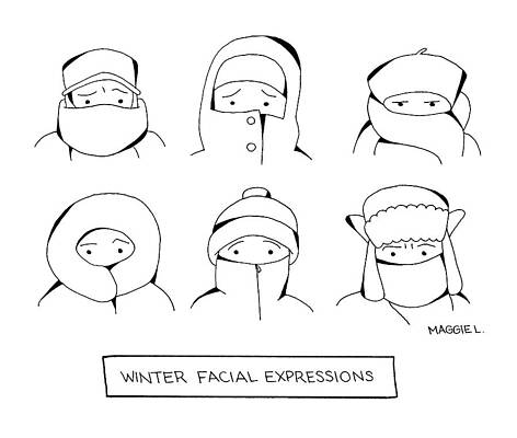 Winter Facial Expressions Drawing