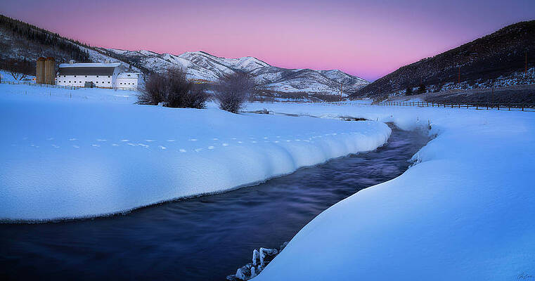 Panoramic Wall Art featuring the photograph Winter Morning On McPolin Farm by Owen Weber