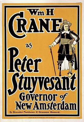 Strobridge And Co Lith Painting - Wm. H. Crane As Peter Stuyvesant, Governor Of New Amsterdam by Strobridge And Co. Lith.