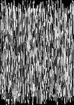 Wall Art featuring the painting Abstract In Black And White #1 by Rafael Salazar