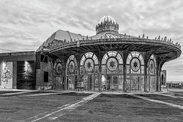 Asbury Park Carousel Nj Bw #1 Print