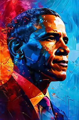 Digital Art - Barack Obama by The Luxury Art Collection
