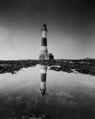 Reflection Photograph - Beachy Head Lighthouse Reflection #1 by Will Gudgeon