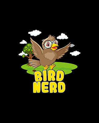 Tree Wall Art featuring the digital art Bird Nerd Birding #1 by Flippin Sweet Gear
