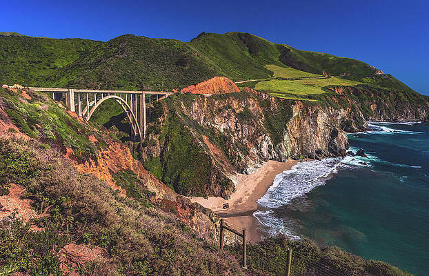 Mountain Photograph - Bixby Creek Bridge - Big Sur, California #1 by Abbie Warnock