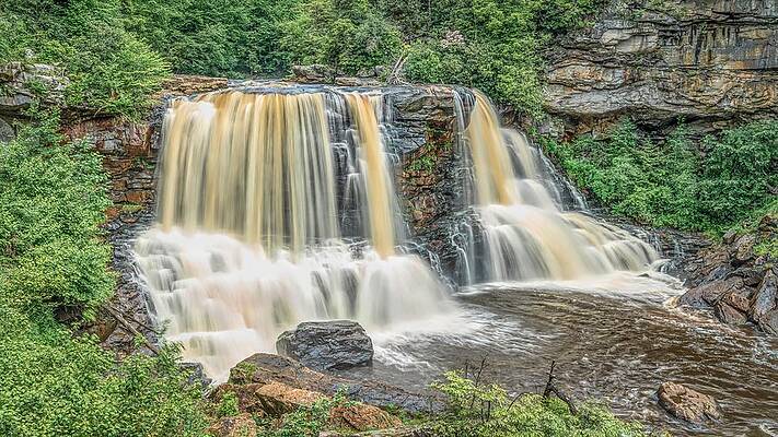 Water Wall Art featuring the photograph Blackwater Falls #1 by Chris Allmendinger