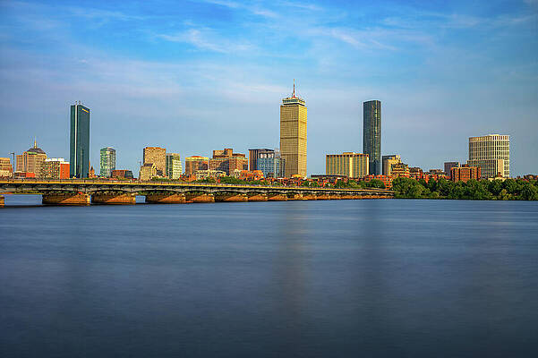 Wall Art featuring the photograph Boston Back Bay Skyline Across Charles River In Massachusetts, USA #1 by Miroslav Liska