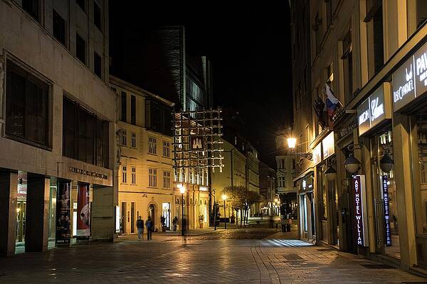 Landmark Photograph - Bratislava At Night #1 by Robert Grac