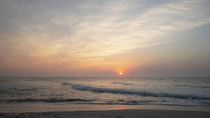 Summer Wall Art featuring the photograph Breaking Waves At Sunrise #1 by Matthew DeGrushe