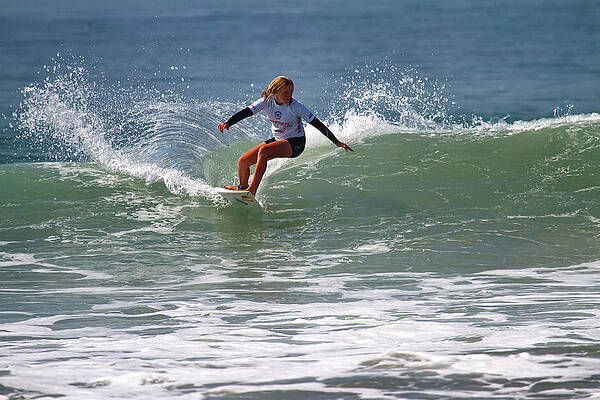 Wall Art featuring the photograph Caitlin Simmers Surfer #1 by Waterdancer
