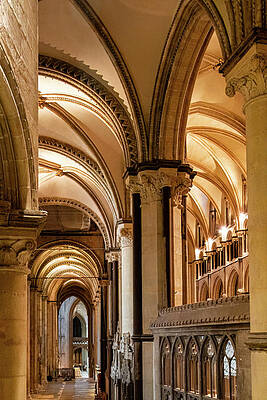 Wall Art featuring the photograph Canterbury Cathedral Arches #1 by Shirley Mitchell