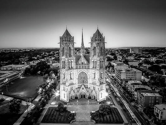 Cathedral Basilica Of The Sacred Heart Aerial #1 Print