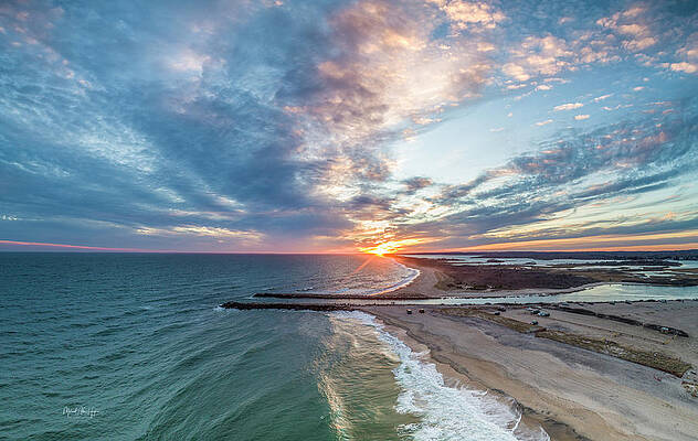 Wall Art featuring the photograph Charlestown Breachway #1 by Veterans Aerial Media LLC
