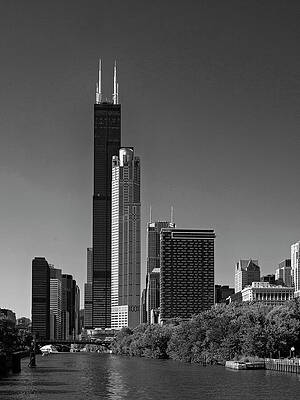 Chicago Photograph - Chicago Skyline From Chicago River #1 by Shankar Adiseshan