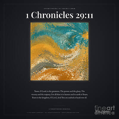 Biblical Verse with Abstract Waves Wall Art