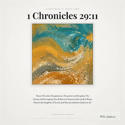 1 Chronicles 29:11 Verse Art Wall Art