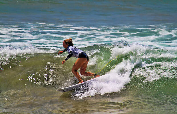 Wall Art featuring the photograph Coco Ho Surfer Girl #1 by Waterdancer