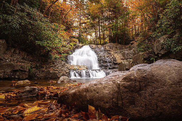 Fall Photograph - Hawk Falls In Autumn Creekside by Jason Fink