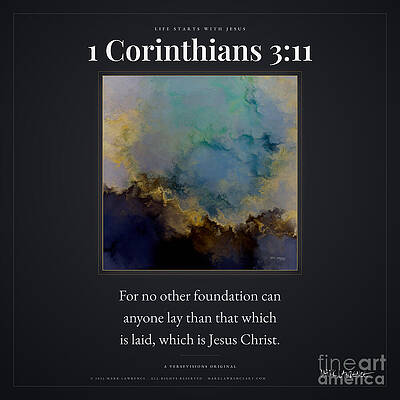 1 Corinthians 3:11 Verse Poster Wall Art