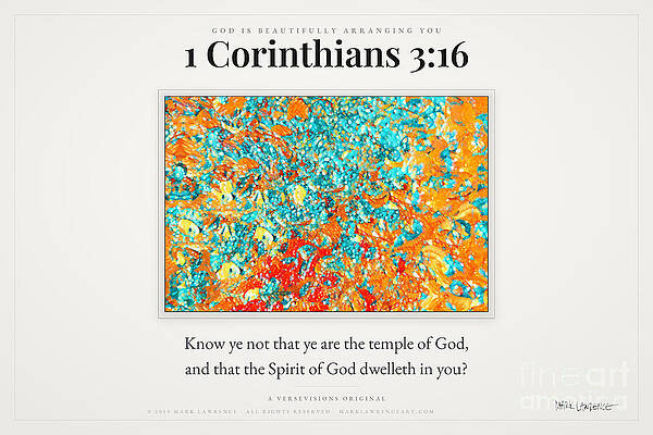 Vibrant Abstract with Bible Verse Wall Art