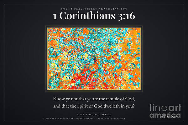 Vibrant Abstract with Biblical Verse Wall Art