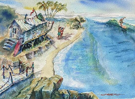 Wall Art featuring the painting No Ka Oi by Jackson Ordean