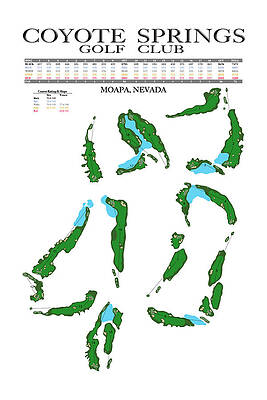 Golf Wall Art featuring the digital art Coyote Springs Golf Club #1 by Flop Shot Studio